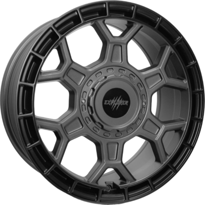 8x17 Wolfrace Explorer Black Wolf One Matt Black Gunmetal Alloy Wheels