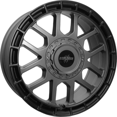 8x17 Wolfrace Explorer Black Wolf Four Matt Black Gunmetal Alloy Wheels