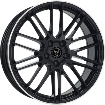 Wolfrace Eurosport TUV Kibo Diamond Black Polished Alloy Wheels