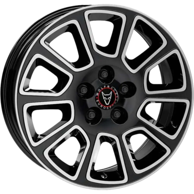 Wolfrace Eurosport TUV Transporter 2 Diamond Black Polished Alloy Wheels