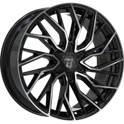 Wolfrace 71 Voodoo GT6 Gloss Raven Black Polished Alloy Wheels